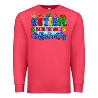 Cardinal autism seeing the world differently Premium Sweatshirt - Artiststas