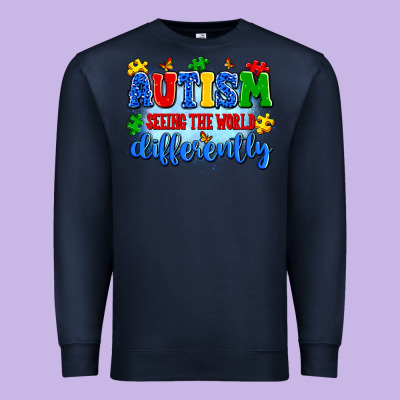 Autism Seeing The World Differently Premium Sweatshirt Designed By Artiststas