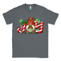 Charcoal Heather joy with gnomes and christmas cookie and candies Classic Tee - AdoDesignShop