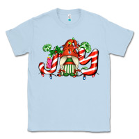 Dusty Blue joy with gnomes and christmas cookie and candies Classic Tee - AdoDesignShop