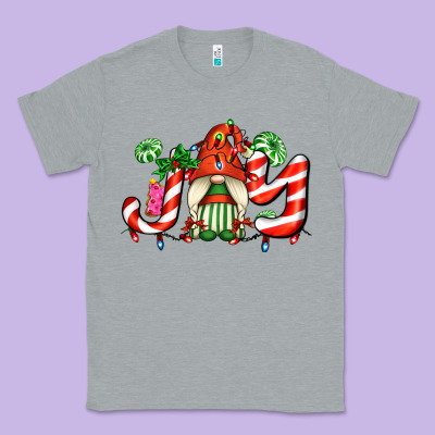 Joy With Gnomes And Christmas Cookie And Candies Classic Tee Designed By Adodesignshop