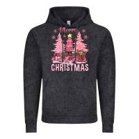 Vintage Black pink merry christmas bbs Vintage Hoodie - BundleAndBundleShop