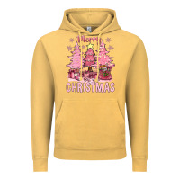 Vintage Mustard pink merry christmas bbs Vintage Hoodie - BundleAndBundleShop
