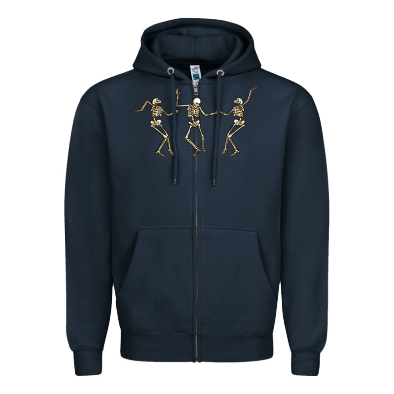 Dancing Skeletons Zipper Hoodie by MaliasSmallBusiness | Teevron