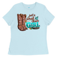 Baby Blue justas malltown girlie Ladies Tee - texasbilliewilder