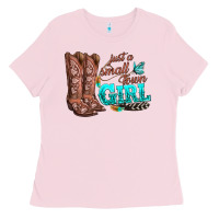 Bubblegum Pink justas malltown girlie Ladies Tee - texasbilliewilder