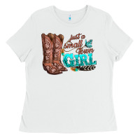 White justas malltown girlie Ladies Tee - texasbilliewilder