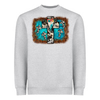 Bull Skull Cross Backgraund Heavyweight Sweatshirt | Teevron