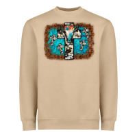 Mushroom bull skull cross backgraund Heavyweight Sweatshirt - JahusDesignShop