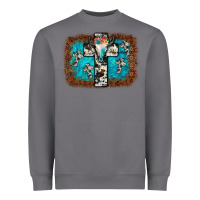 Storm bull skull cross backgraund Heavyweight Sweatshirt - JahusDesignShop
