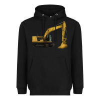 Black Excavator Heavyweight Hoodie - LillyAllenDesigns