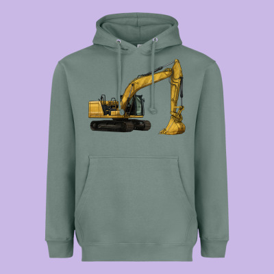 Excavator Heavyweight Hoodie Designed By Lillyallendesigns