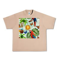 Burro parrot in the sun seamless pattern Urban Heavy Tee - BundleAndBundleShop