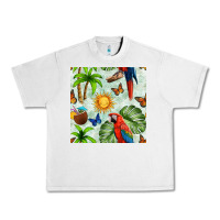 Lunar Rock parrot in the sun seamless pattern Urban Heavy Tee - BundleAndBundleShop