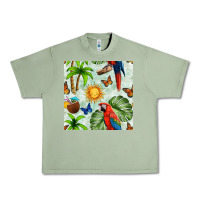 Parrot In The Sun Seamless Pattern Urban Heavy Tee | Teevron