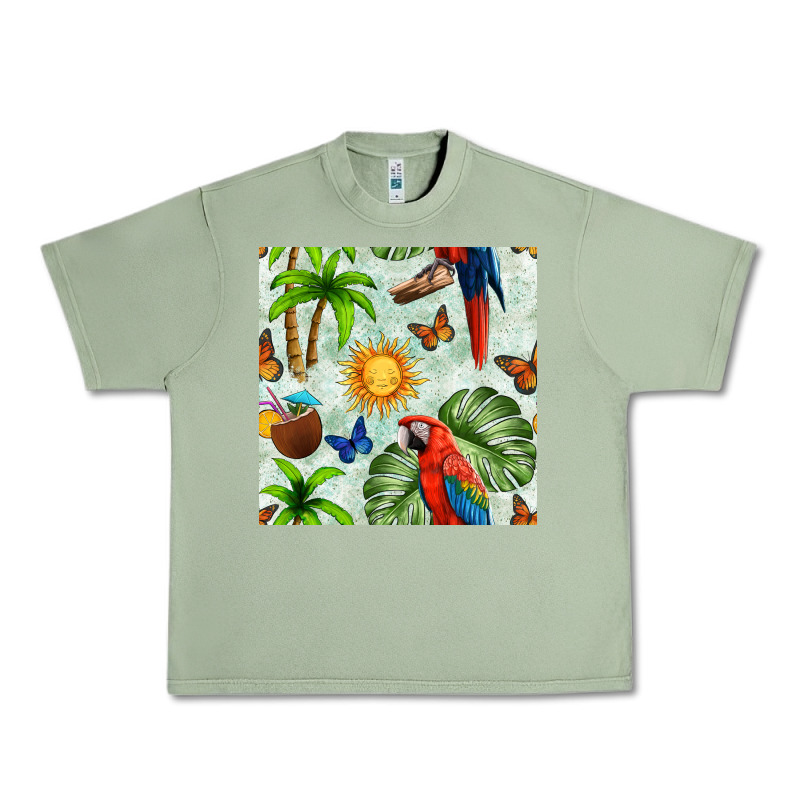 Parrot In The Sun Seamless Pattern Urban Heavy Tee by BundleAndBundleShop | Teevron