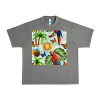 Tornado parrot in the sun seamless pattern Urban Heavy Tee - BundleAndBundleShop
