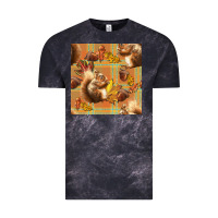 Cloud Black fall squirrel and plaid seamless Vintage Tee - BundleAndBundleShop