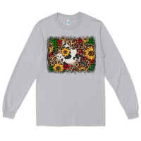 Moon Dust distressed christmas sunflowers leopard cowhide background Long Sleeve Tee - Jasminsmagicworld