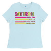 Baby Blue retro softball png Ladies Tee - JahusDesignShop