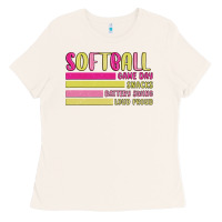 Bone retro softball png Ladies Tee - JahusDesignShop