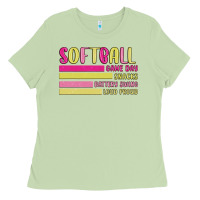Matcha retro softball png Ladies Tee - JahusDesignShop