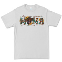 Dove Grey western mama with highland cow Premium Tee - RanaPortraitStore