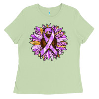 Matcha Cancer Awareness Sunflower Ladies Tee - RanaPortraitStore