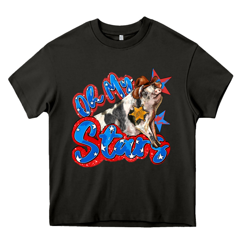 Oh My Stars Pig Heavy Core Tee by Zillion Design Studio | Teevron