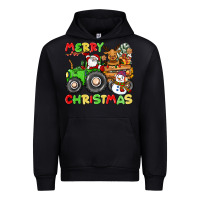 Black merry christmas crew tractor Urban Hoodie - CowGirlArtShop