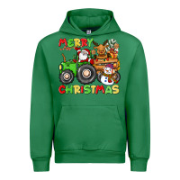 Emerald merry christmas crew tractor Urban Hoodie - CowGirlArtShop