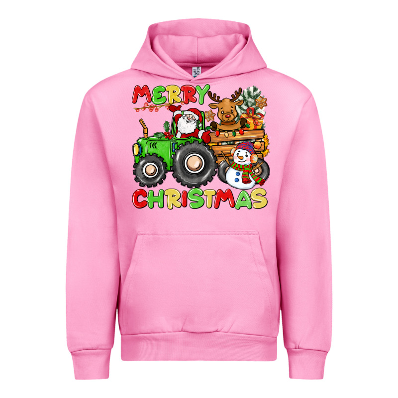 Merry Christmas Crew Tractor Urban Hoodie by CowGirlArtShop | Teevron