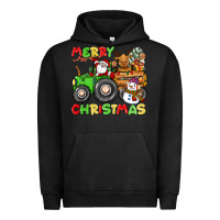 Pigment Black merry christmas crew tractor Urban Hoodie - CowGirlArtShop