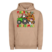 Pigment Burro merry christmas crew tractor Urban Hoodie - CowGirlArtShop