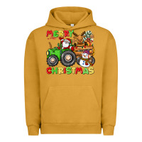 Pigment Peanut Butter merry christmas crew tractor Urban Hoodie - CowGirlArtShop