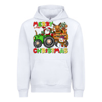White merry christmas crew tractor Urban Hoodie - CowGirlArtShop
