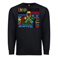 Black autism awareness typography Premium Sweatshirt - Artiststas