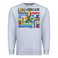 Heather Grey autism awareness typography Premium Sweatshirt - Artiststas