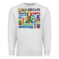 Oatmeal Heather autism awareness typography Premium Sweatshirt - Artiststas