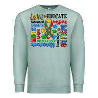 Seafoam autism awareness typography Premium Sweatshirt - Artiststas