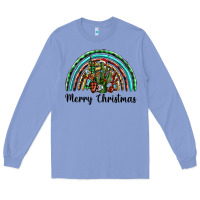 Colony Blue merry christmas cactus rainbow Long Sleeve Tee - BarkalooDesign