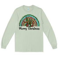 Matcha merry christmas cactus rainbow Long Sleeve Tee - BarkalooDesign
