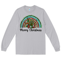 Moon Dust merry christmas cactus rainbow Long Sleeve Tee - BarkalooDesign