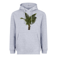 Heather Grey palm tree Heavyweight Hoodie - LillyAllenDesigns