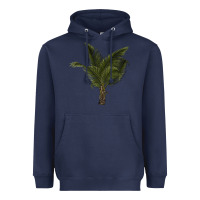 Navy palm tree Heavyweight Hoodie - LillyAllenDesigns