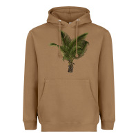 Toasted Coconut palm tree Heavyweight Hoodie - LillyAllenDesigns