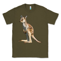 Army Green baby kangaroo Classic Tee - LillyAllenDesigns