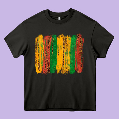 Black History Brushstroke Heavy Core Tee Designed By Texasbilliewilder