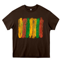 Chocolate Brown black history brushstroke Heavy Core Tee - texasbilliewilder