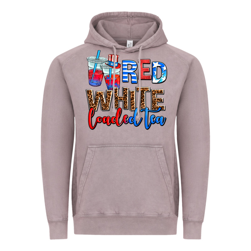 Red Whıte Loaded Tea Vintage Hoodie by AdoDesignShop | Teevron